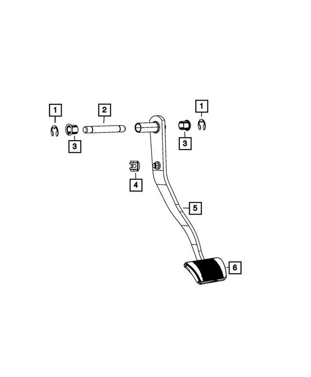 20072016 Jeep Wrangler Brake Pedal And Pad 68359870AA Mopar eStore
