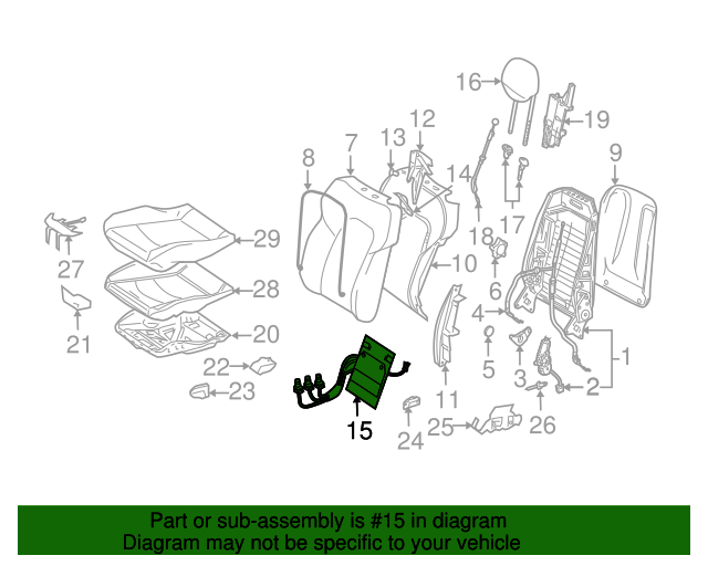 2099100475 Lumbar Support 20032009 MercedesBenz MercedesBenz