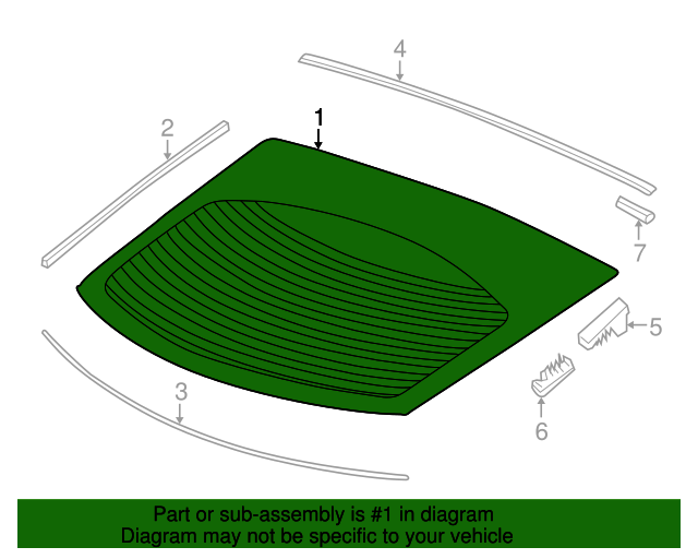 20102013 Acura ZDX Glass Set, Rear Windshield (Privacy)(Pgw) 73211SZN