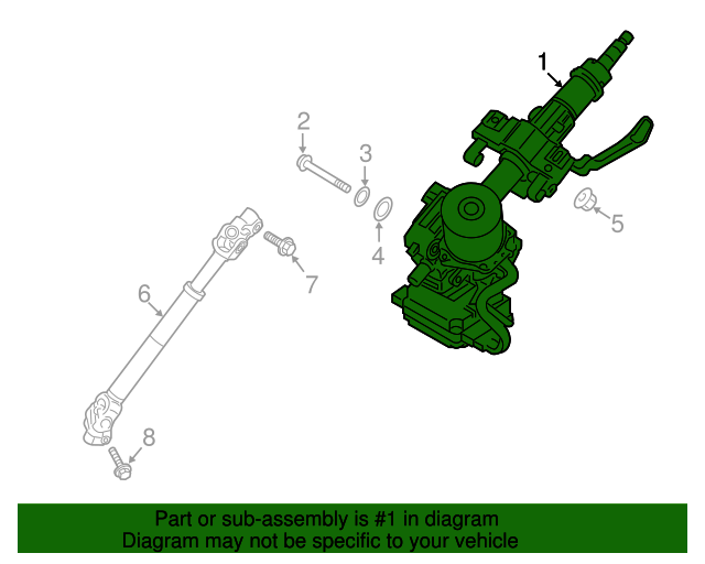 56310B8150 Steering Column 2013 2014 Hyundai Santa Fe World OEM
