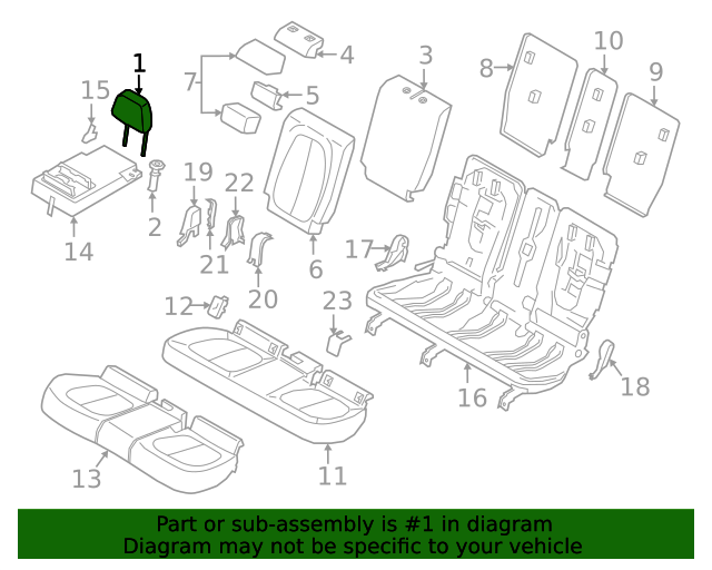 52207384917 - 2016-2022 BMW Headrest (52-20-7-384-917) | BMW of South ...