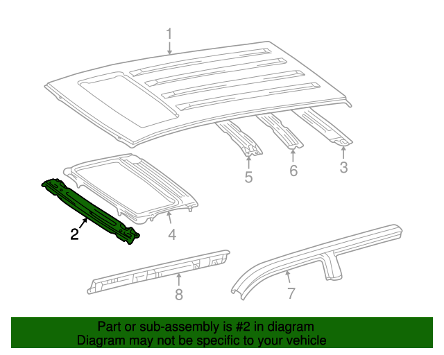 6310260070 Windshield Header 19982007 Lexus LX470 MyLexusParts
