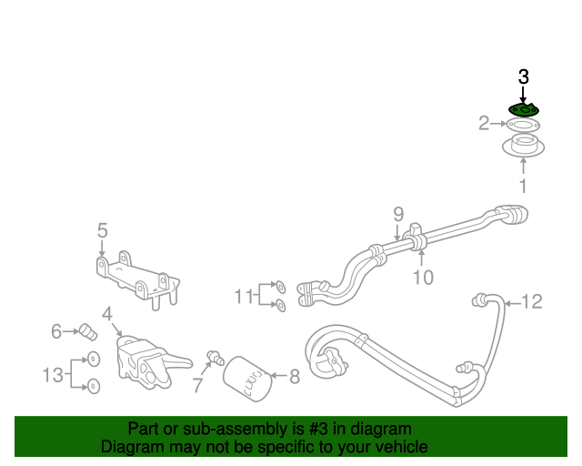 19852010 GM Oil Filter Adapter Gasket 88893989 GM