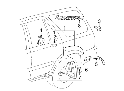 Exterior Trim - Quarter Panel for 1996 Toyota 4Runner #0