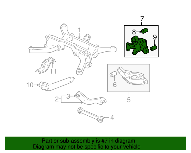 20082017 GM Rear Driver Side Suspension Knuckle 23337211 GM