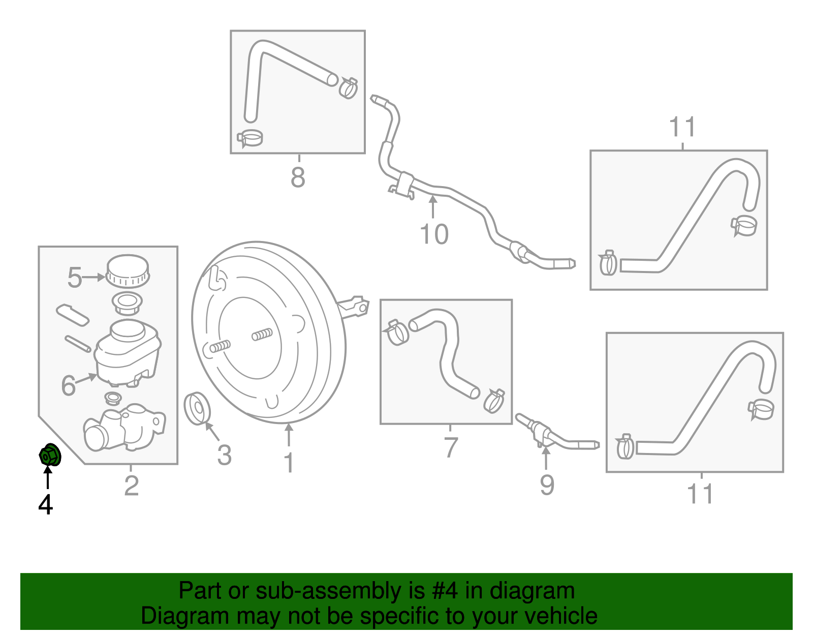 Master Cylinder Nut - Scion (SU003-00591)