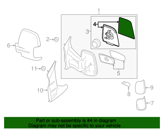 For 2015-19 FORD Transit 150 Cargo Passenger Side Mirror Right Power Non- Heated - Foto 8