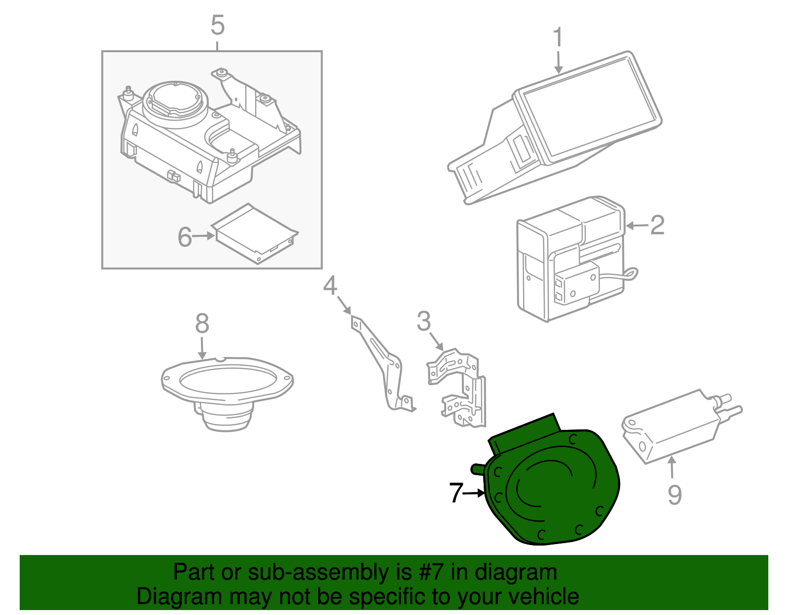 Front Dr Speaker - Ford (XW7Z-18808-AC)