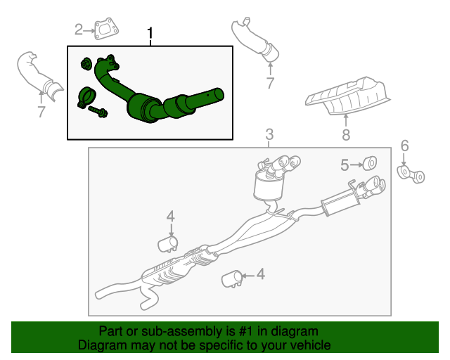 20122015 Chevrolet Camaro Passenger Side 3Way Catalytic Converter