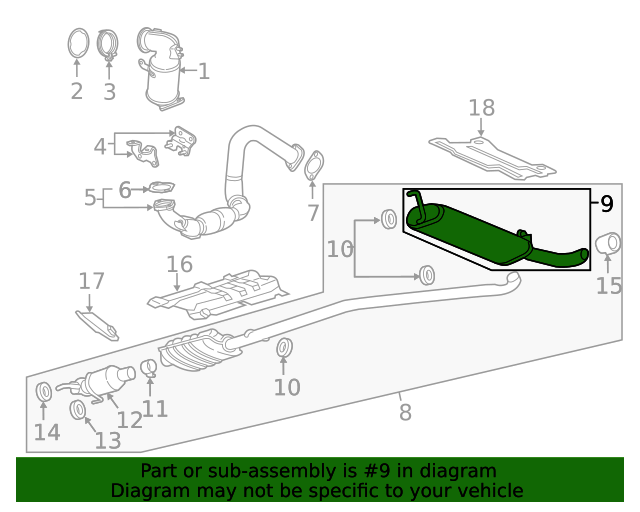 20162019 Buick Encore Exhaust Muffler 42390829