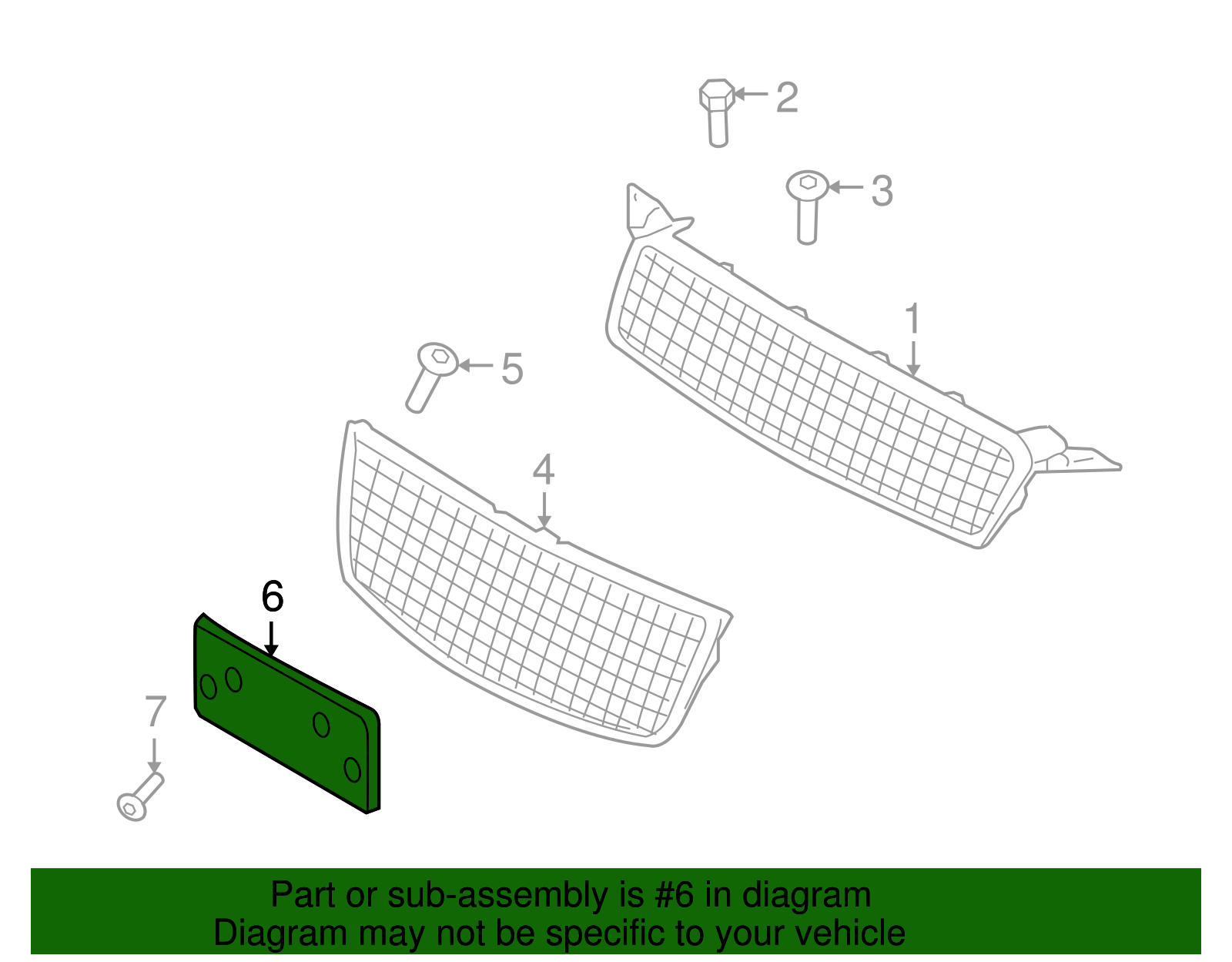 Front License Plate Bracket - GM (96813875)