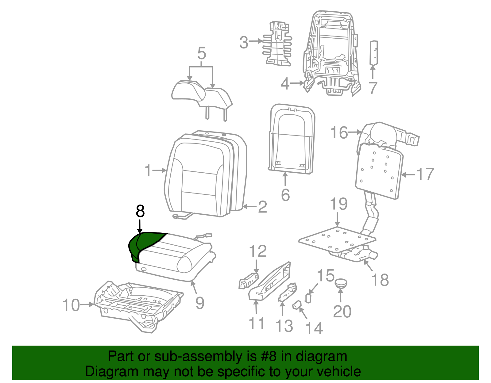 Seat Cover - Ford (XW4Z-5462900-AAC)