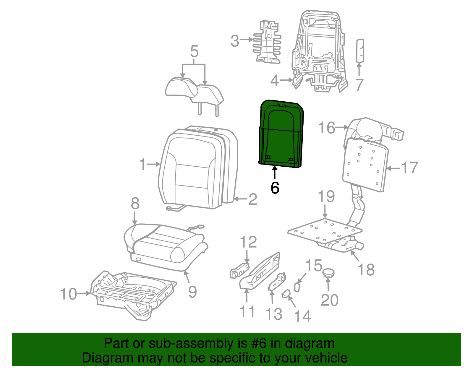 Rear Trim Panel - Ford (YW4Z-5460762-AAC)