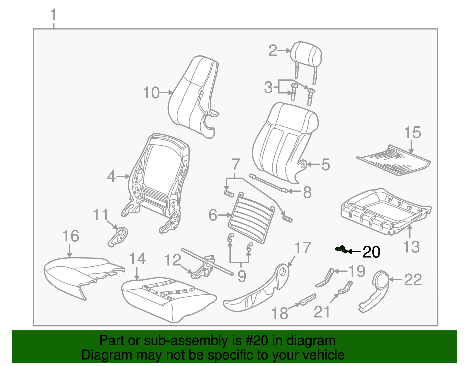 Retainer, D/Seat Recl Hdl - GM (09134723)