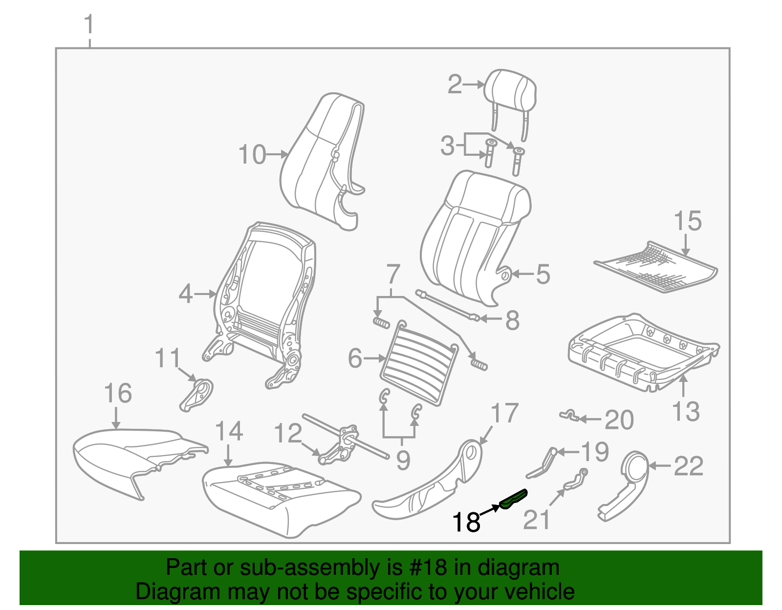 Handle, F/Seat Adjuster                      *Ebony - GM (90595280)