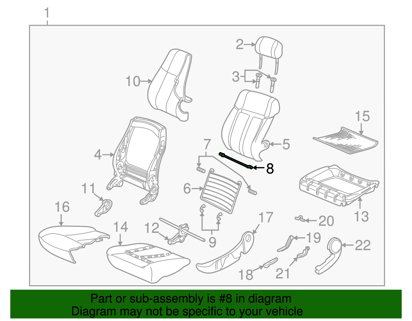Wire, D/Seat Black Cushion Pad - GM (90585174)
