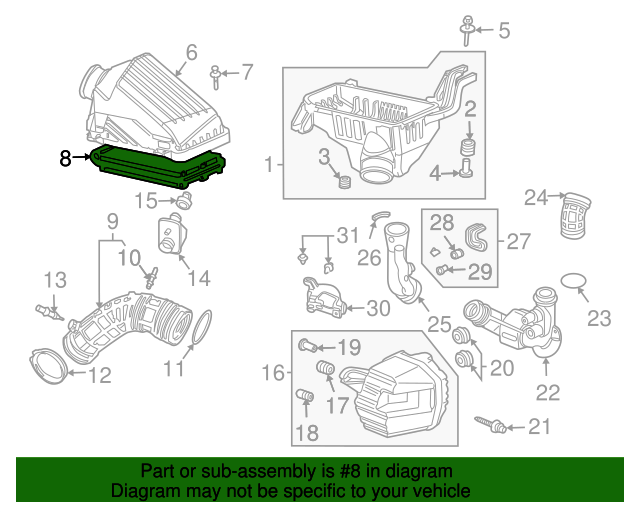 20042005 Acura TSX Element Assembly, Air Cleaner (Blue) 17220RAAA00