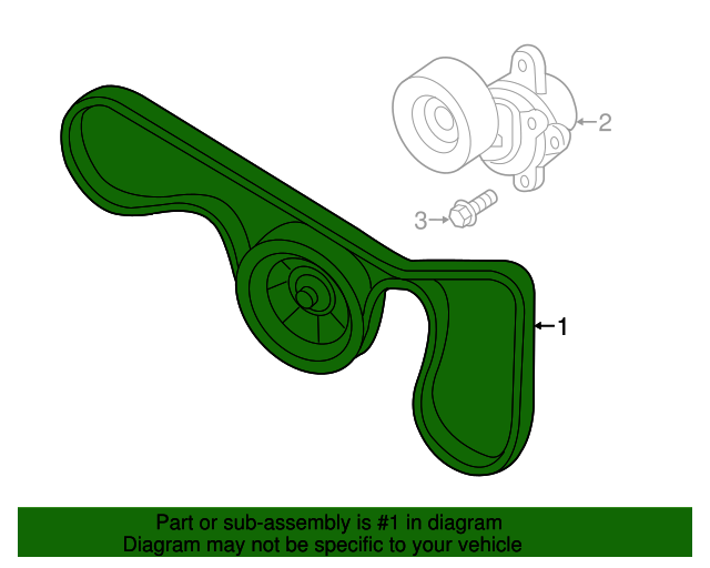 20132021 Nissan Genuine Nissan Serpentine Belt 117206TA0A 117206TA0A