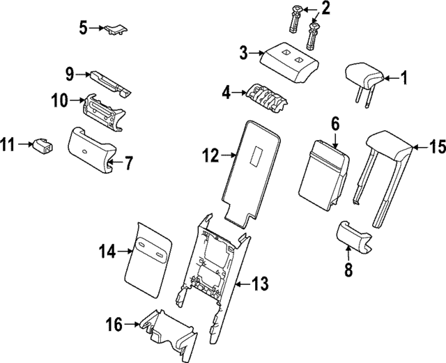 2022-2023 Land Rover Range Rover Seat Armrest LR189652  