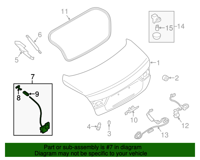 846314GA3A (846314ga3a) 20142020 Infiniti Q50 Lock Assembly