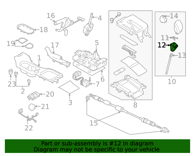 20182023 Subaru Crosstrek Shift Knob Cover 35181FL000 Subaru Parts Store