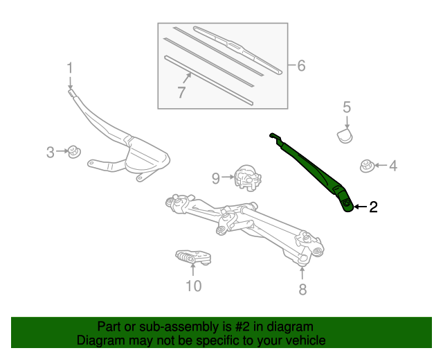 Lexus OEM Wiper Arm Part 8522175020 OEM Vehicle Parts
