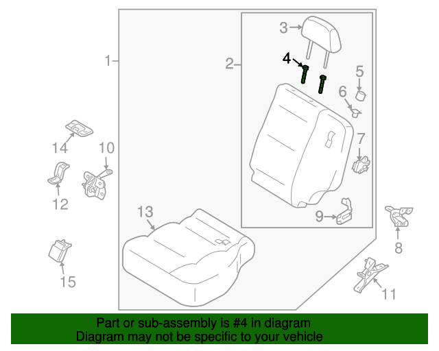0K31A88245CY Headrest Guide 20042009 Kia Sorento Kia.Parts Store
