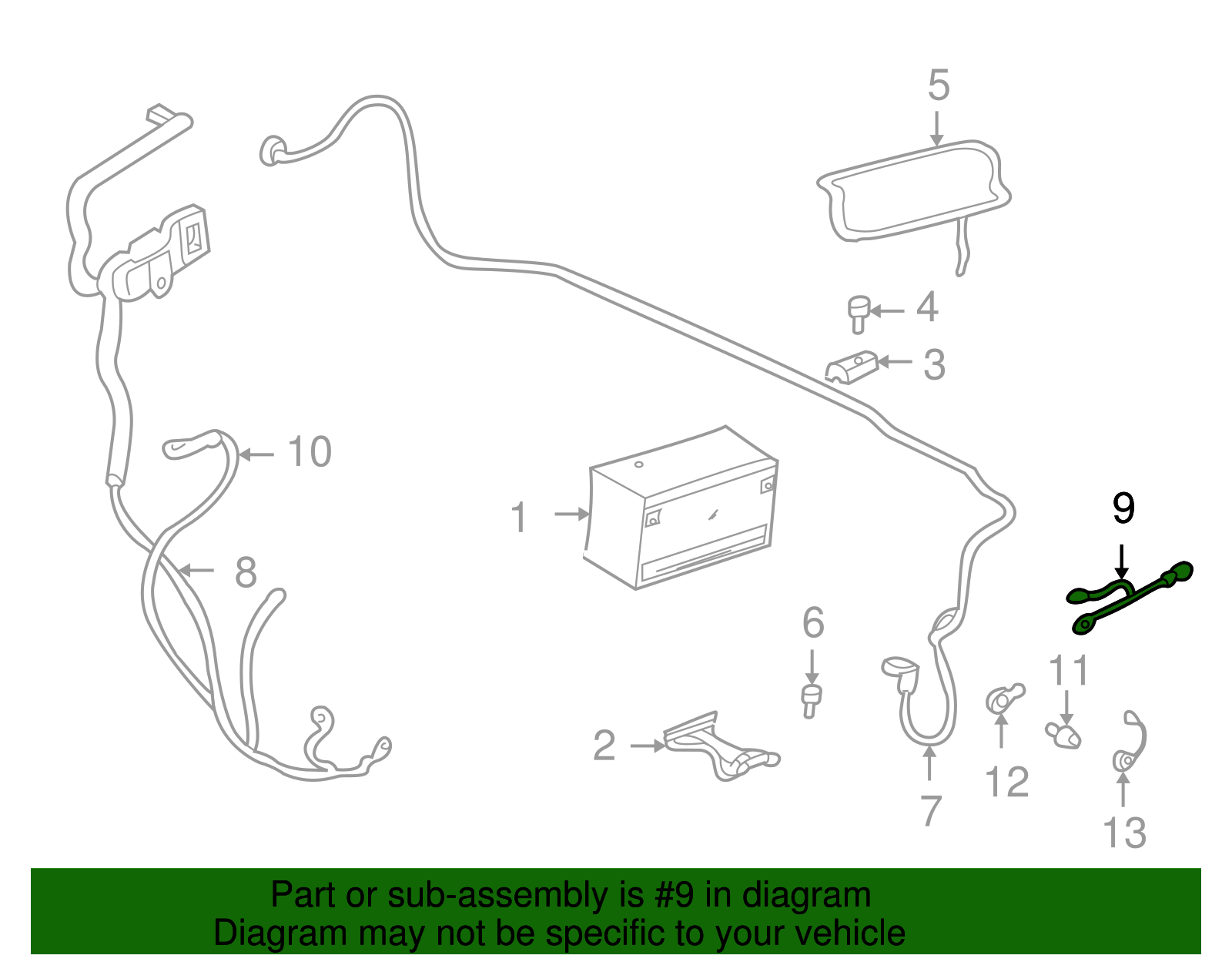 Negative Cable - GM (88953169)
