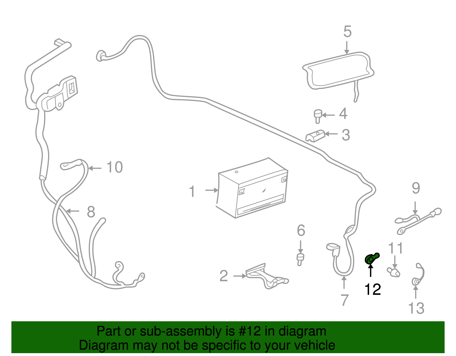 Battery Cable Terminal Cover - GM (12160209)