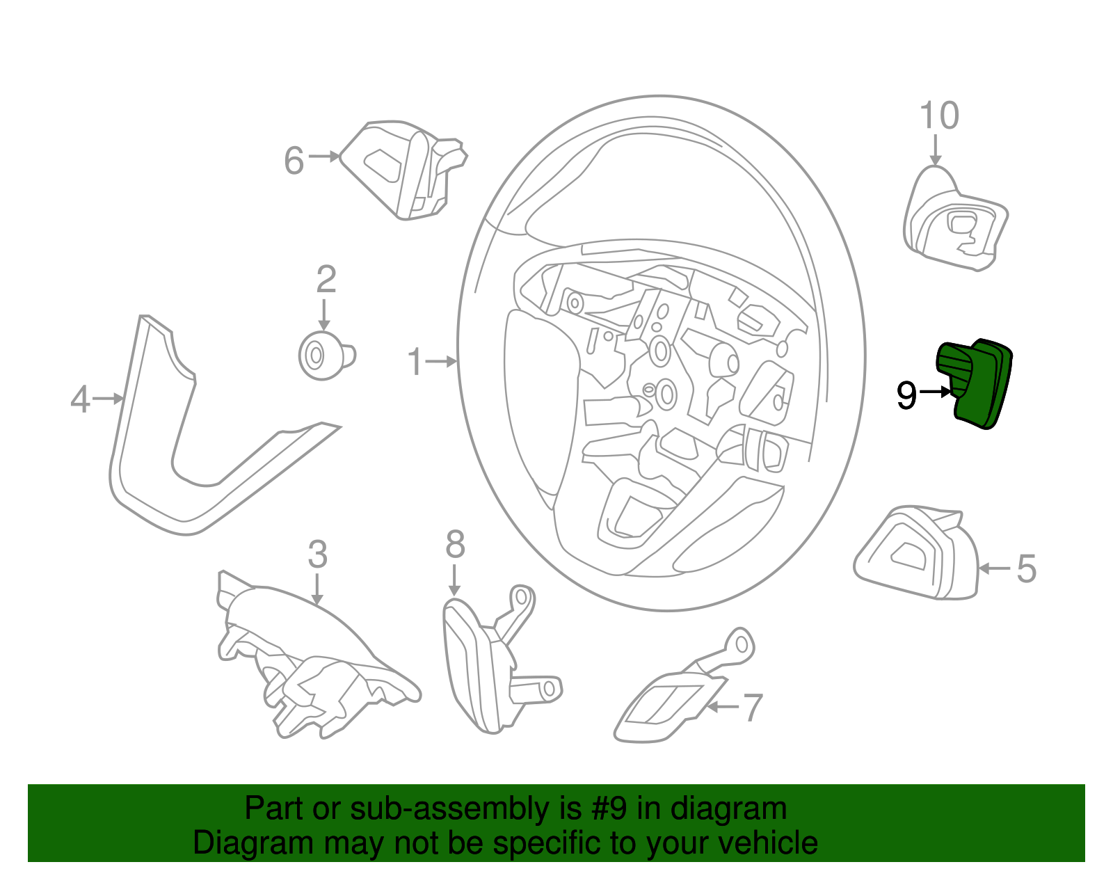 Shift Paddle - Ford (GP5Z-3F884-BA)