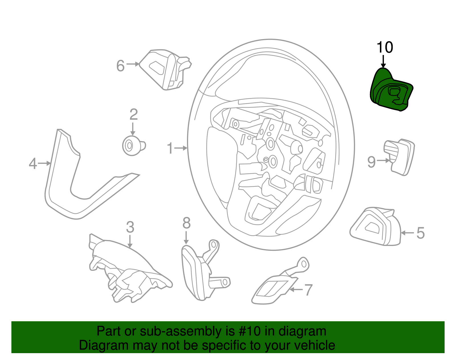 Shift Paddle - Ford (GP5Z-3F884-AA)