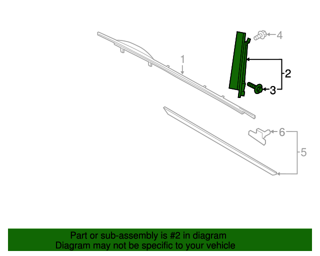 Genuine Ford AG1Z-5425556-AA Door Molding - OEM Replacement Part
