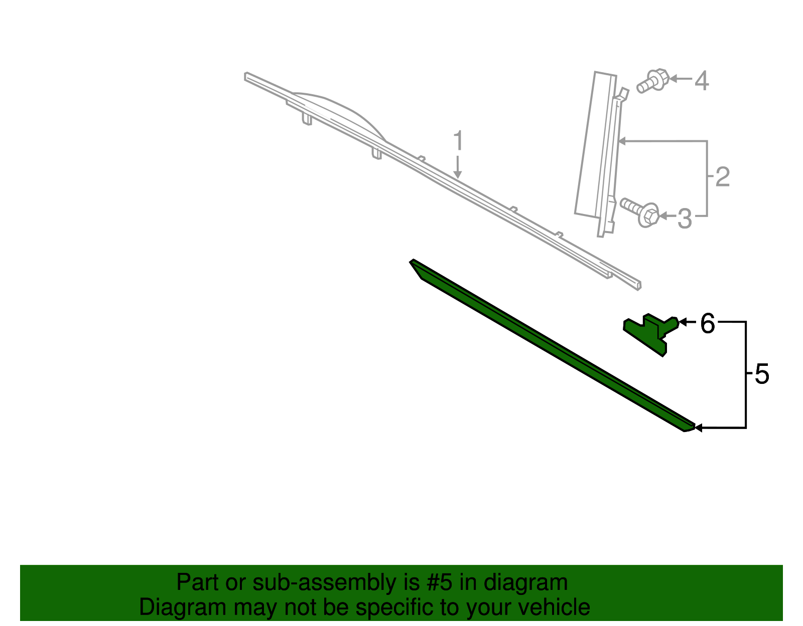 Side Molding - Ford (GD9Z-5425556-AF)