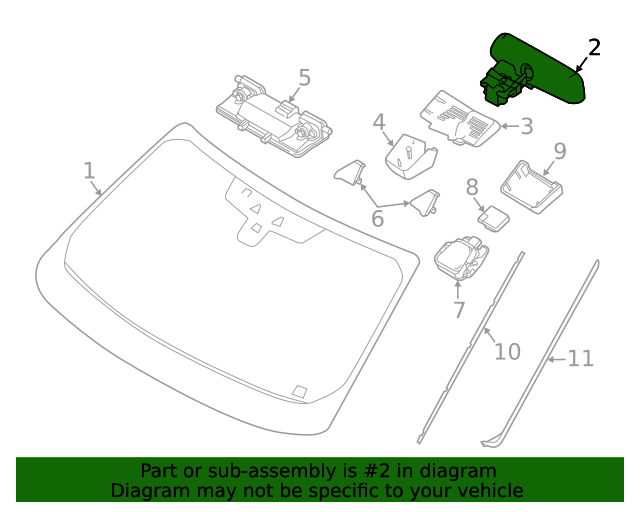 LR058507 Garage Door Opener (Homelink) Nas 20152020 LandRover