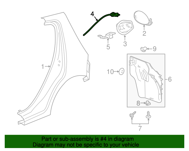 95094336 GM Fuel Tank Filler Door Latch Release Cable GM Parts Store