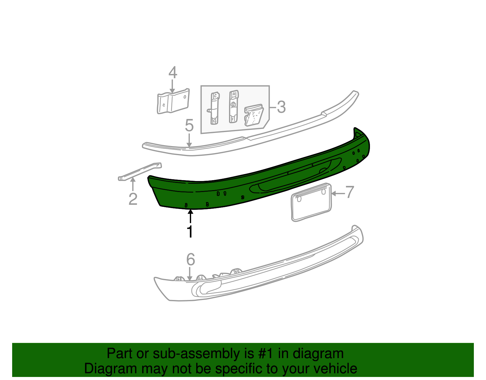 Bumper Cover - Ford (YL2Z-17757-DAA)