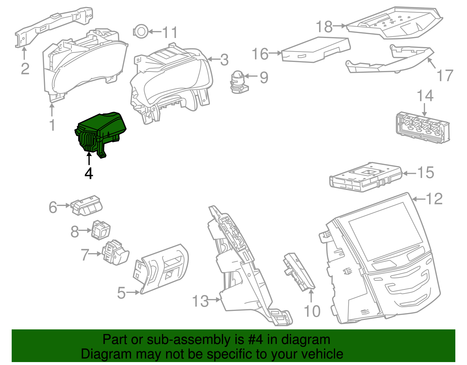 F Display - Cadillac (84151451)