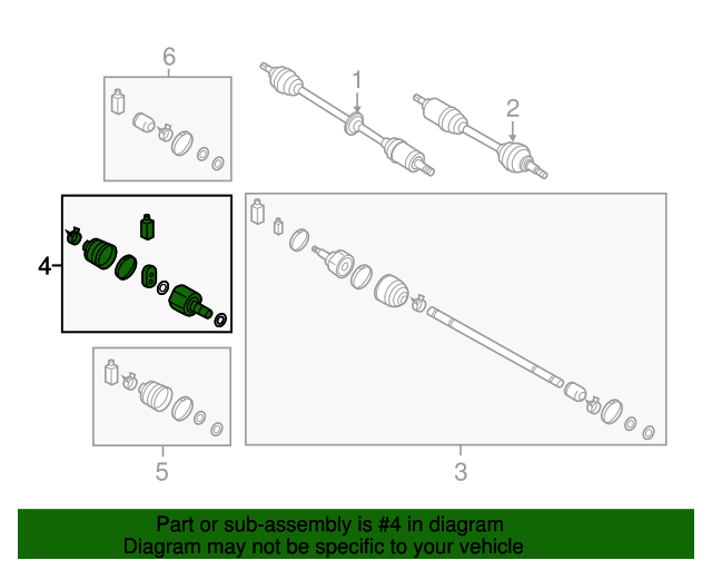 20122017 Hyundai Accent Inner Cv Joint 495351R101 OEM Parts Online