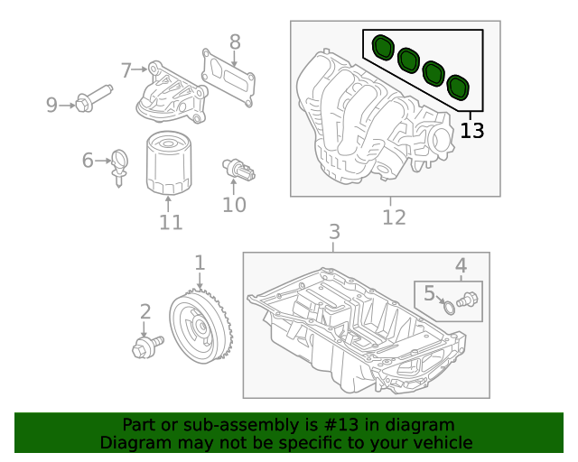 20202021 Ford Escape Intake Manifold Gasket LX6Z9439A QuirkParts