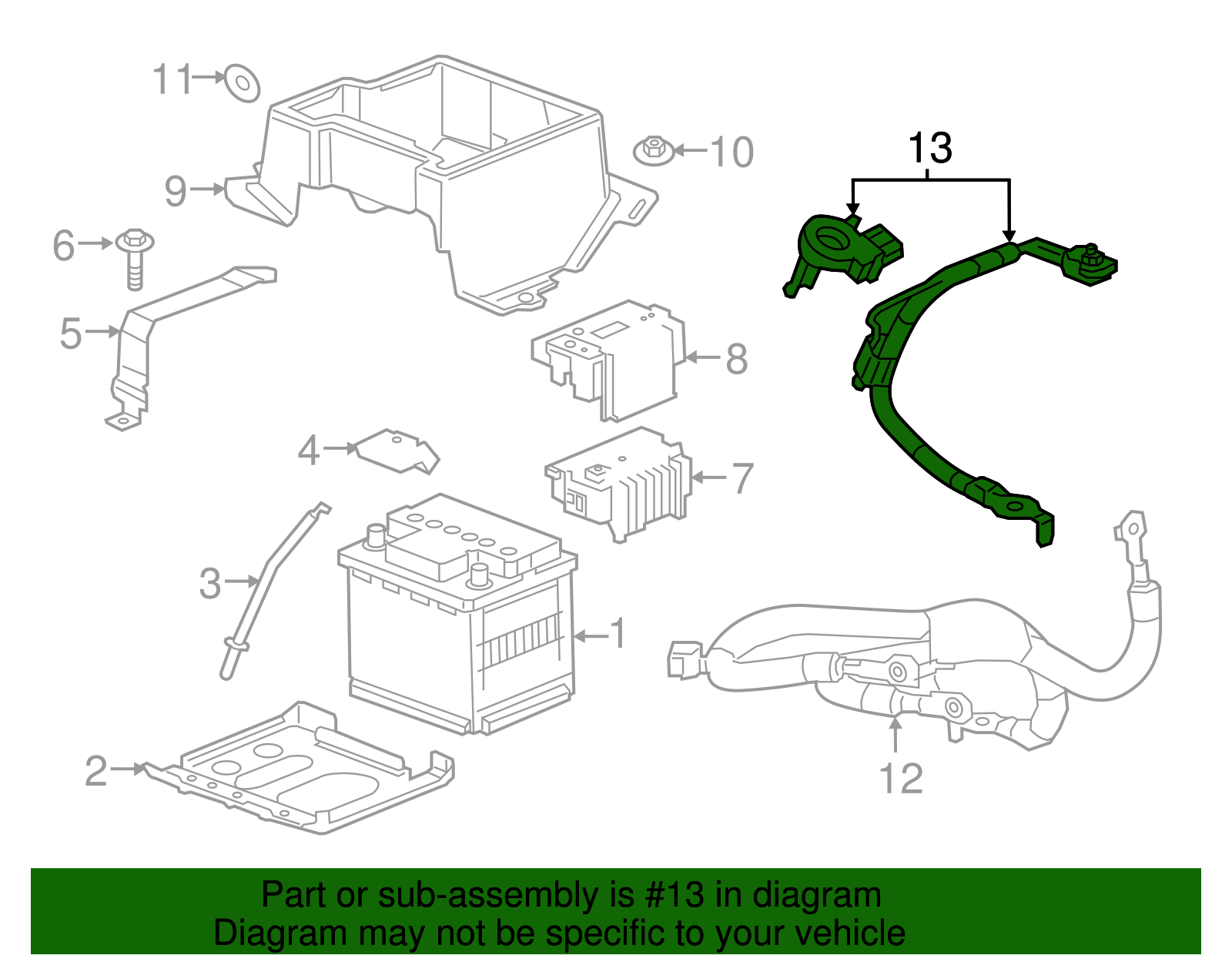 Battery Negative Cable - GM (84021635)