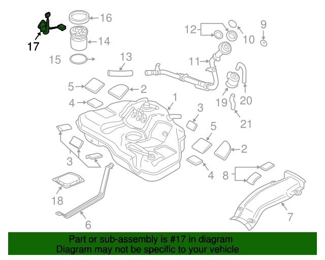 20032008 Mazda 6 Fuel Gauge Sending Unit GK2A60960A