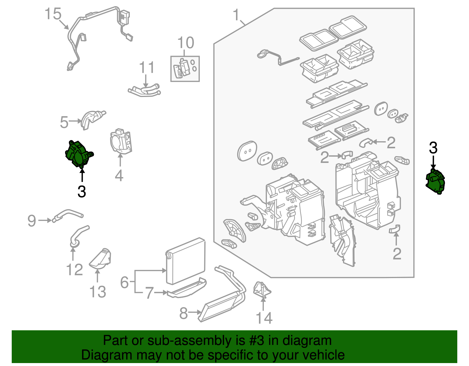 Temperature Valve Actuator Assembly - Cadillac (89024960)