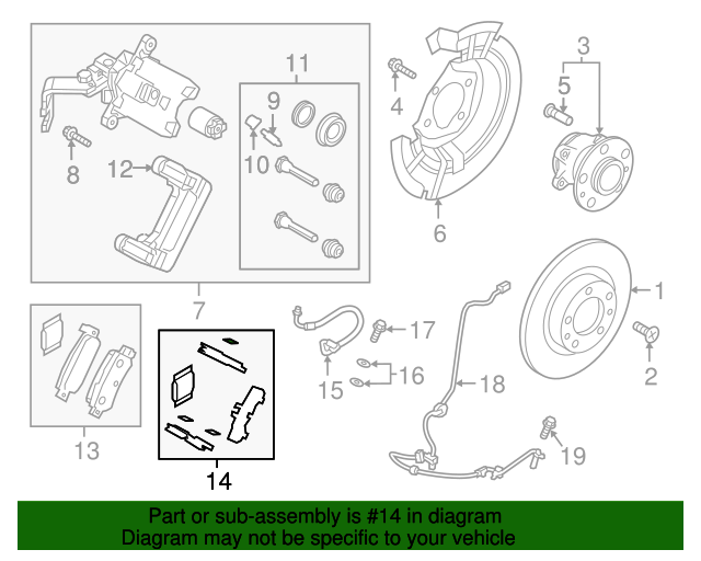 D1Y12649Z Disc Brake AntiRattle Clip Set 20162018 Mazda CX3