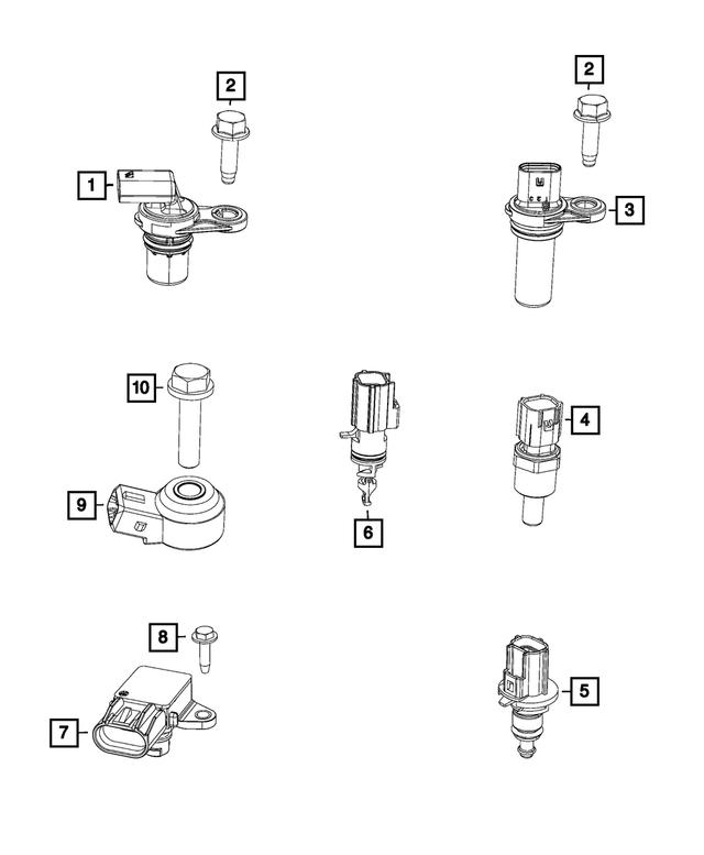 2020 Dodge Journey Crankshaft Position Sensor 5033307AE QuirkParts