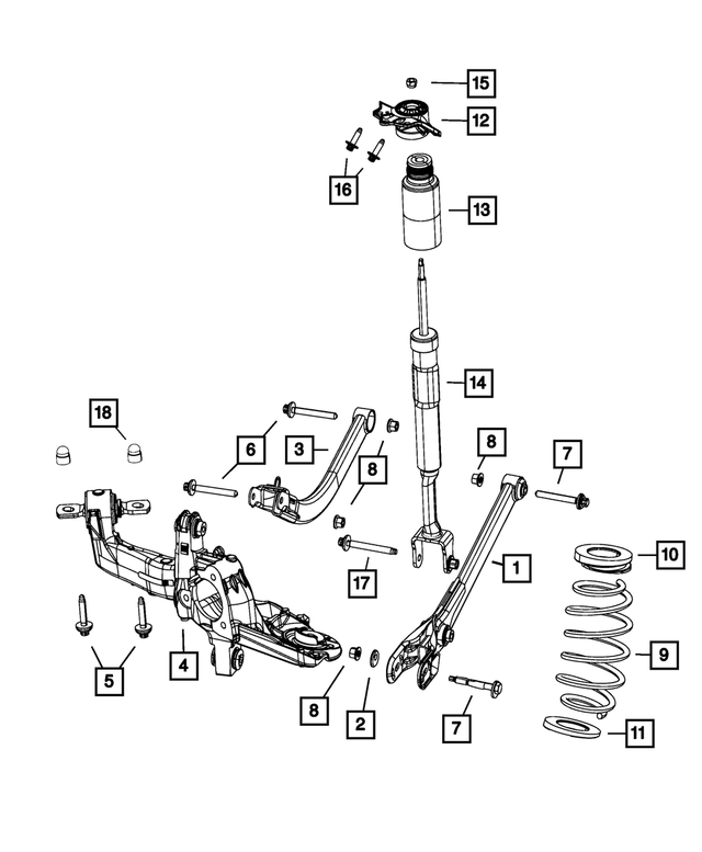 Genuine Chrysler 68224868AD Shock Absorber