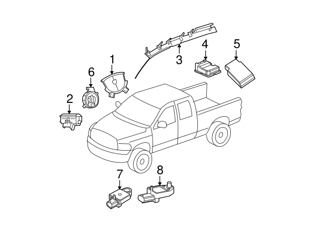 Original dodge chrysler Jeep Compass Nitro Crash sensor airbag sensor 68056162aa