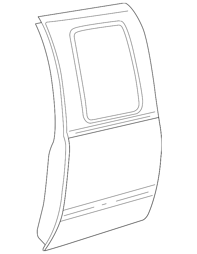 20072013 GM Rear Driver Side Door with Reinforcements, Deadener