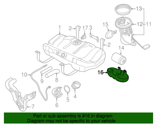 Genuine Fuel Filter Shield for 19992004 Saab 95 Part 4015707