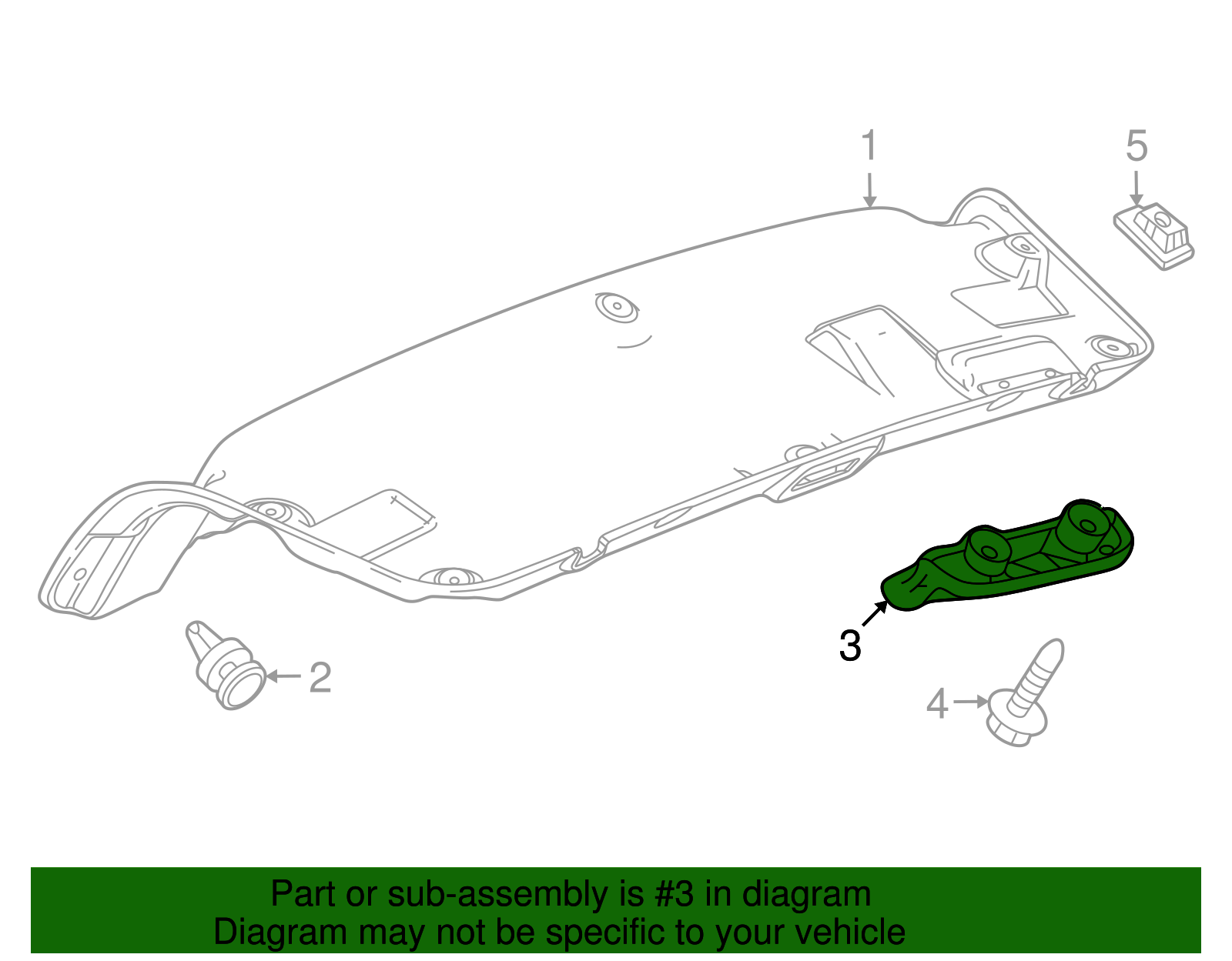 Black Deck Lid Pull Handle - GM (95460708)