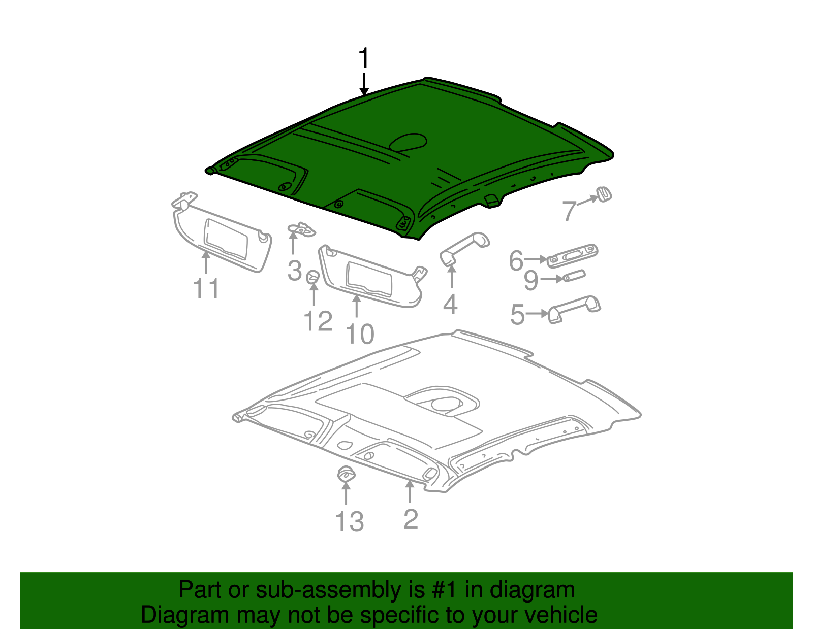Panel Assembly, Hdlng Tr *Opel Gray - GM (90440464)